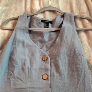 Linen Blue Dress Forever 21